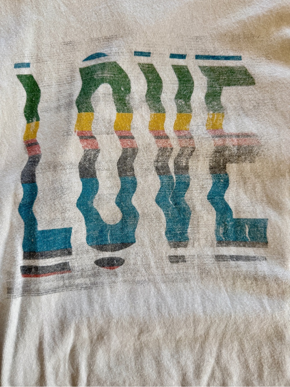 Imogene and Willie Cream Crewneck Tee - Neutral Love graphic t